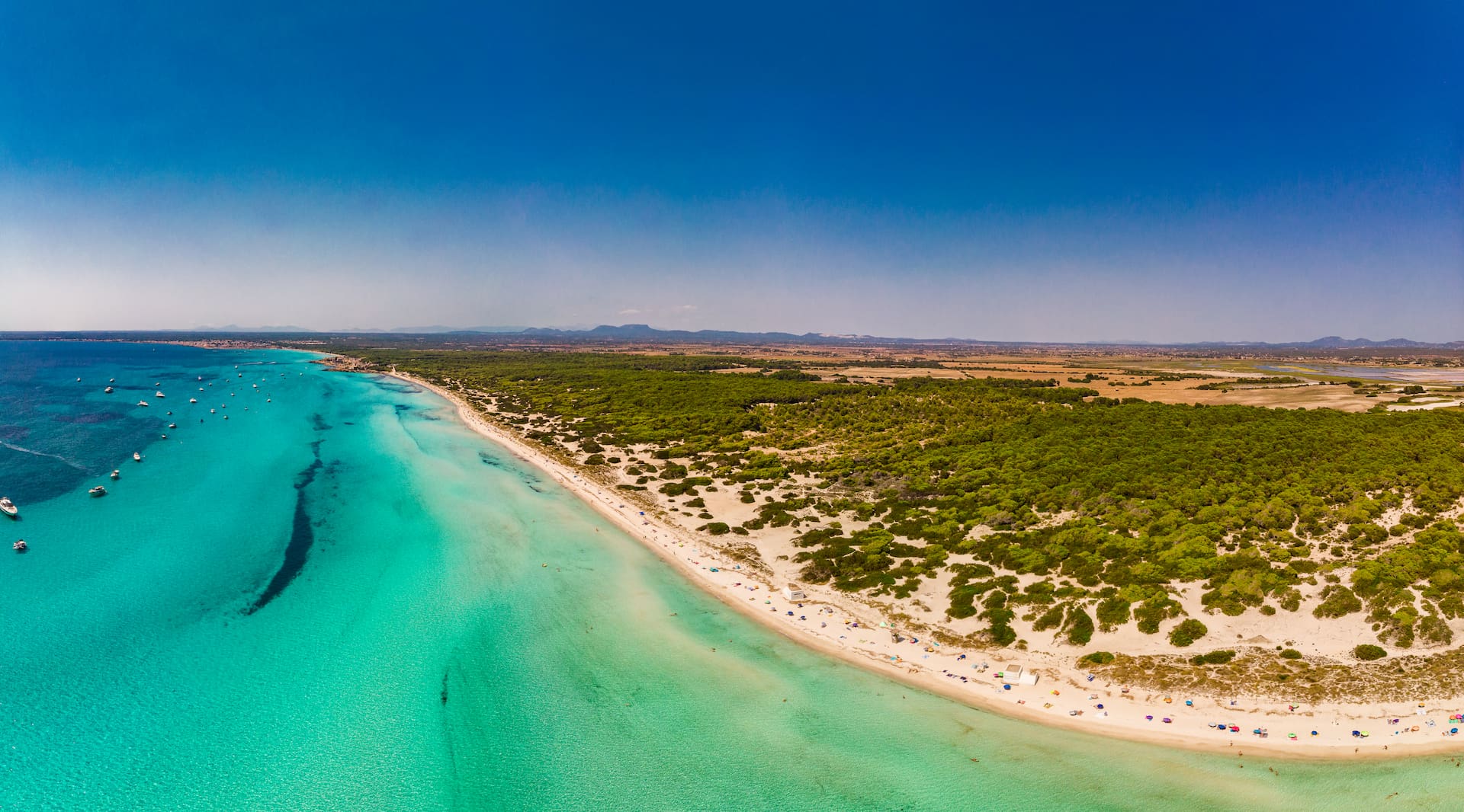 Aerial view of Es Trenc Beach