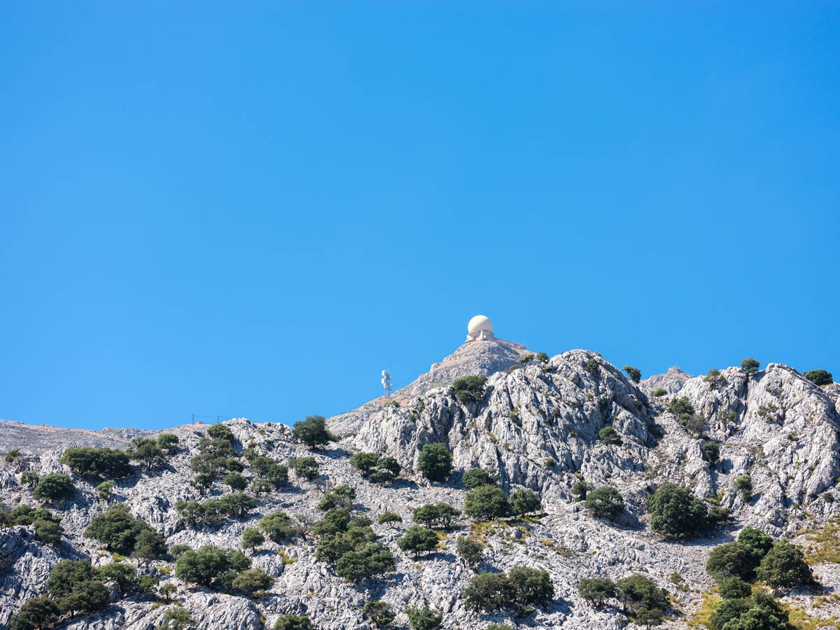Blick auf den Puig Major im Gebirge Serra de Tramuntana