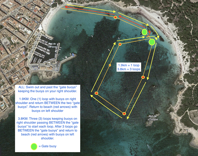 Lon Course Weekend Swimming Map